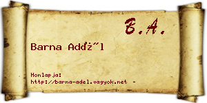 Barna Adél névjegykártya
